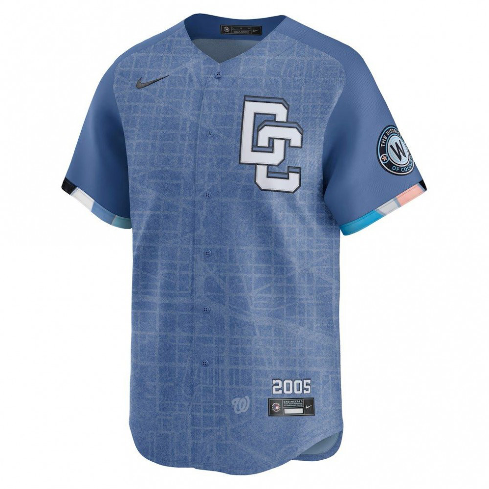 CJ Abrams Washington Nationals 2025 City Connect Limited Jersey - Blue-Pro Kit Vault | Brand New 26/27 Sports Jerseys